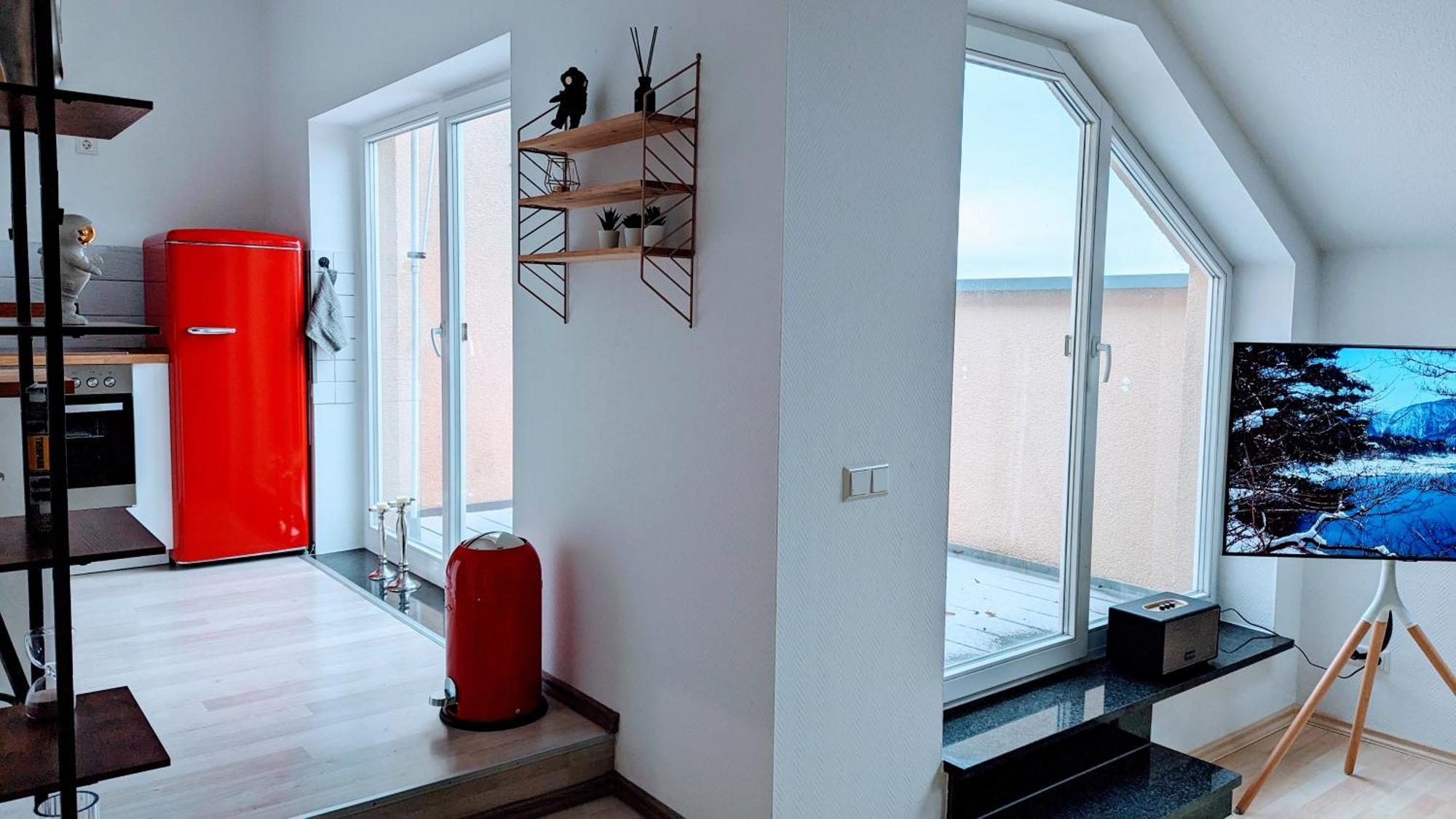 Rooftop Art Apartment, E-Roller,Ausblick,Wlan,Tv Chemnitz Exterior photo